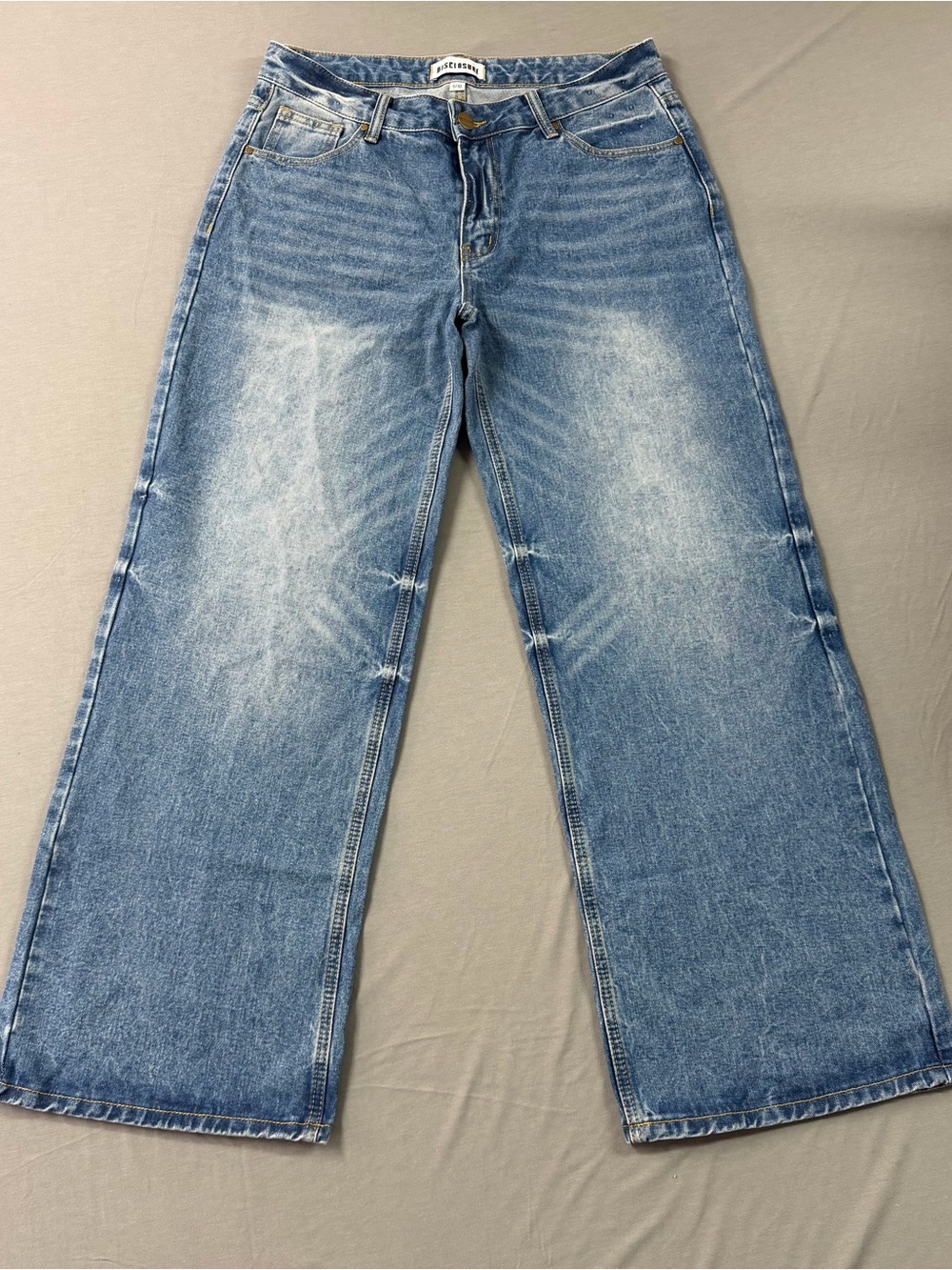 Disclosure Blue Acid Wash Wide Leg Baggy Jeans 11/30
